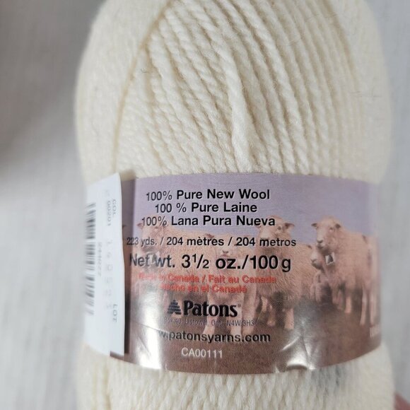 Lot 5 Skeins Lion Brand Patons Wool Discontinued Aran Worsted Bulky Weight Yarn - Picture 5 of 14